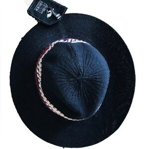 PETER GRIMM True Character HAT Black Knit Floppy O/S NWT